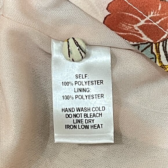 New Lulus Romper Medium Always Thriving Blush Pink Floral Print Bell Sleeve - Picture 8 of 8